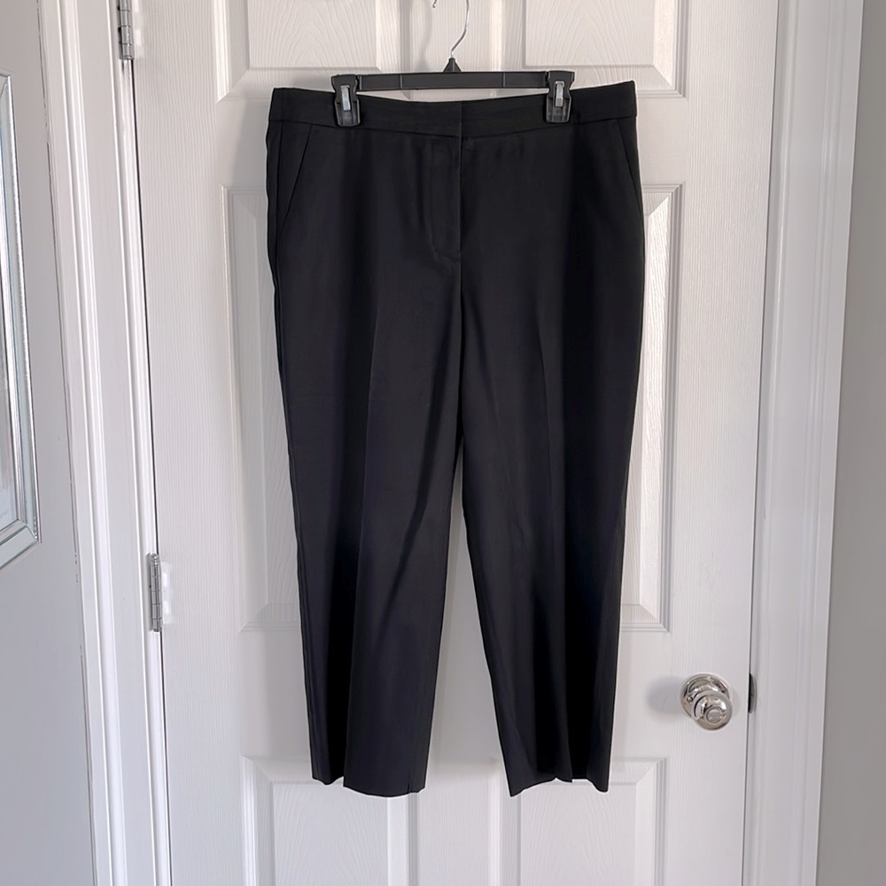 J. Crew Black cropped dress pant — Size 12